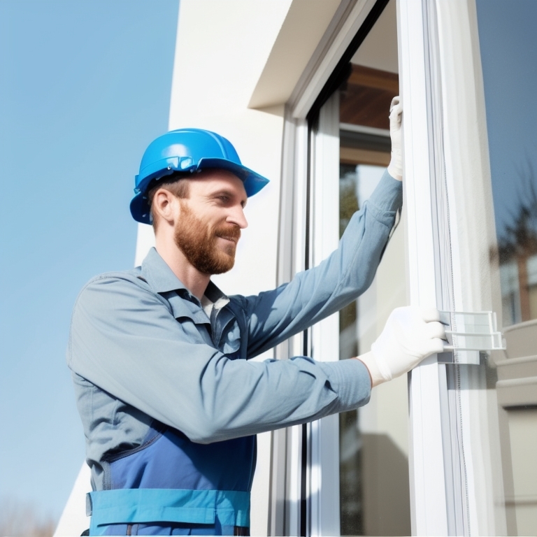 00041-3789262301-the installer installs plastic window photo